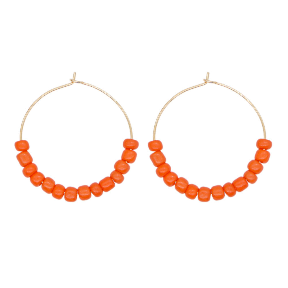 Wholesale Jewelry Ethnic Eyes Rice Beads Earrings