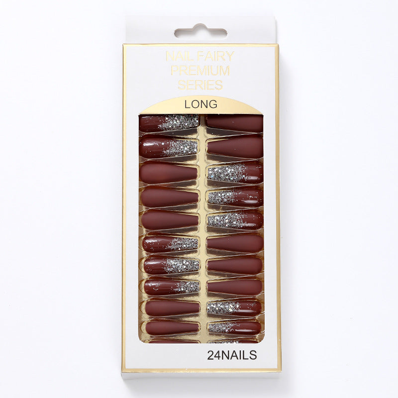 Comercio al por mayor mate mate degradado francés parche largo arte de uñas