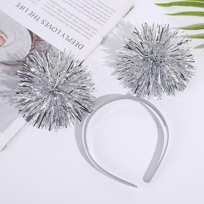 Venda al por mayor del partido de la bola de pelo del laser de la seda brillante colorida