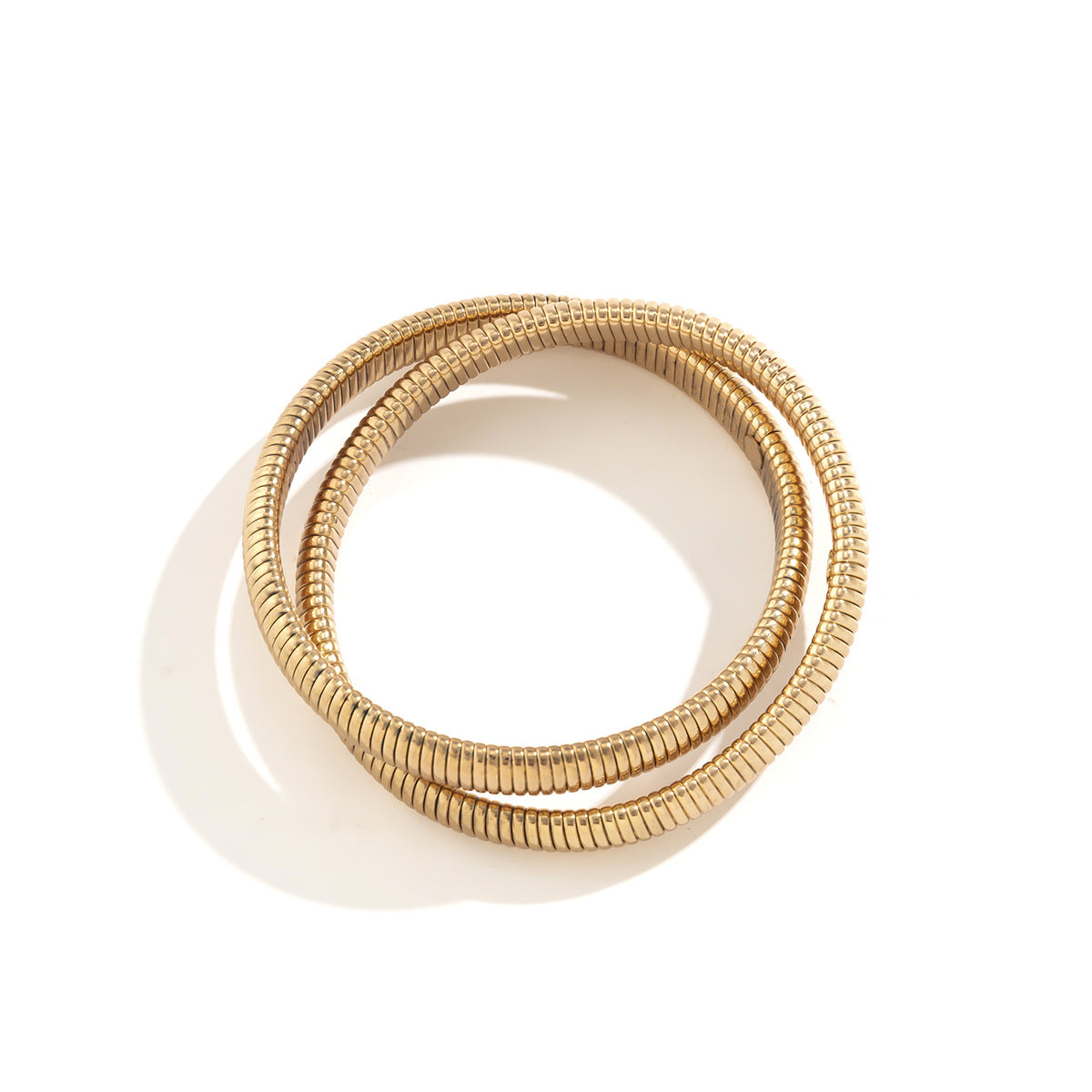 Wholesale Hip Hop Sweet Cool Spiral Stripe Iron Bracelet