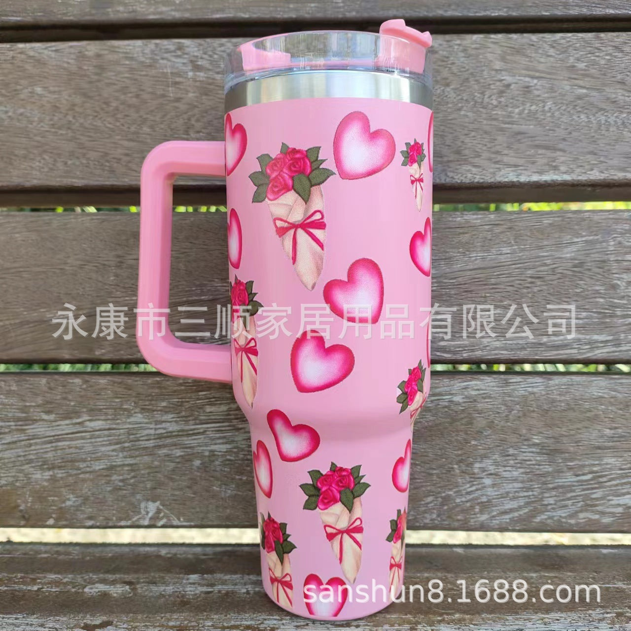 Wholesale Tumbler Double-layer Stainless Steel Valentine's Day Insulated Cup Ice Bullies Cup