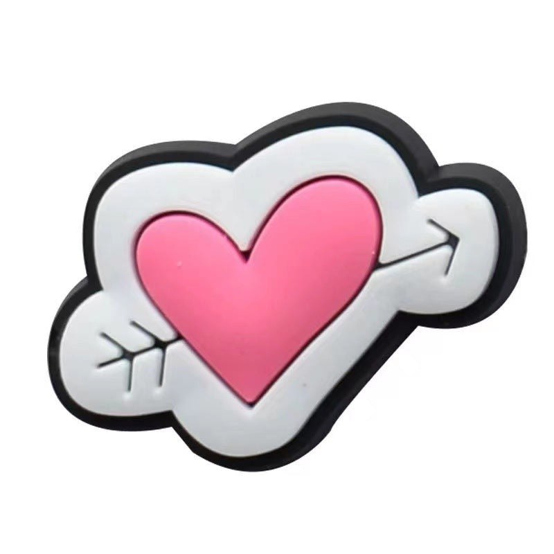 Wholesale 100PCS Cartoon Couple DIY Silicone Shoe Buckle