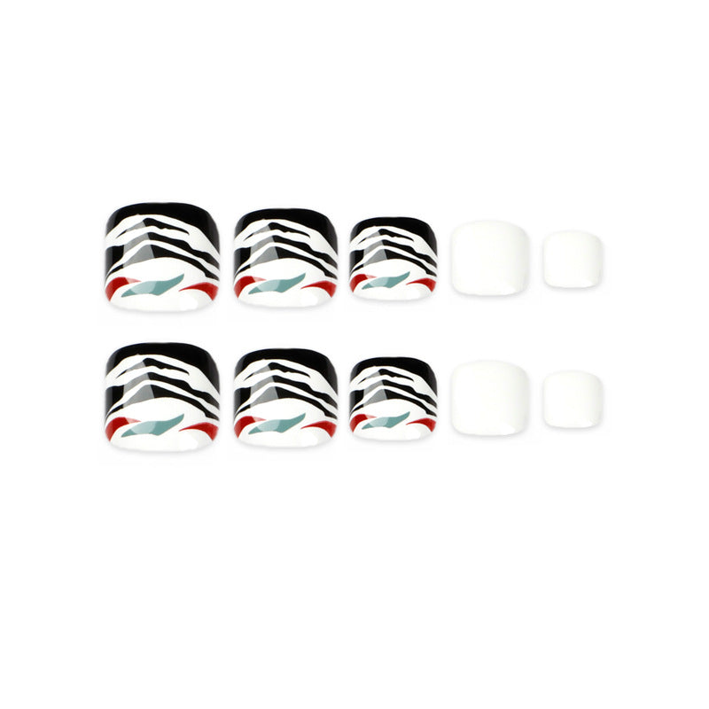 Wholesale Plastic Black and White Foot Manicure Chips