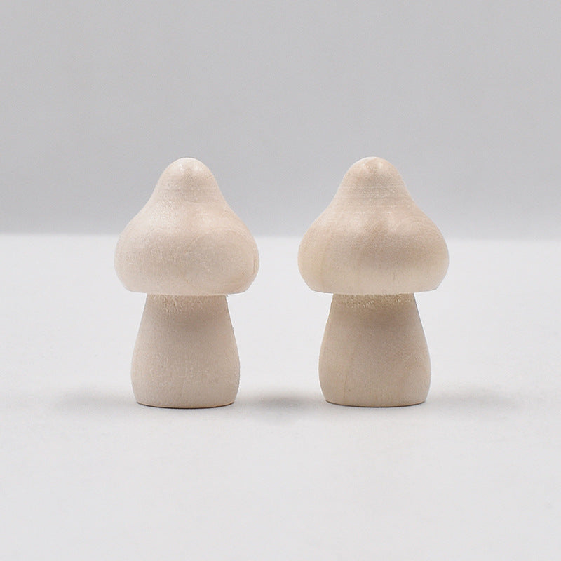 Wholesale 10PCS Painted Wooden 10MM Mushroom Ornaments