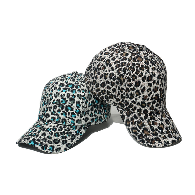 Capilla de béisbol con estampado de leopardo de poliéster de poliéster al por mayor