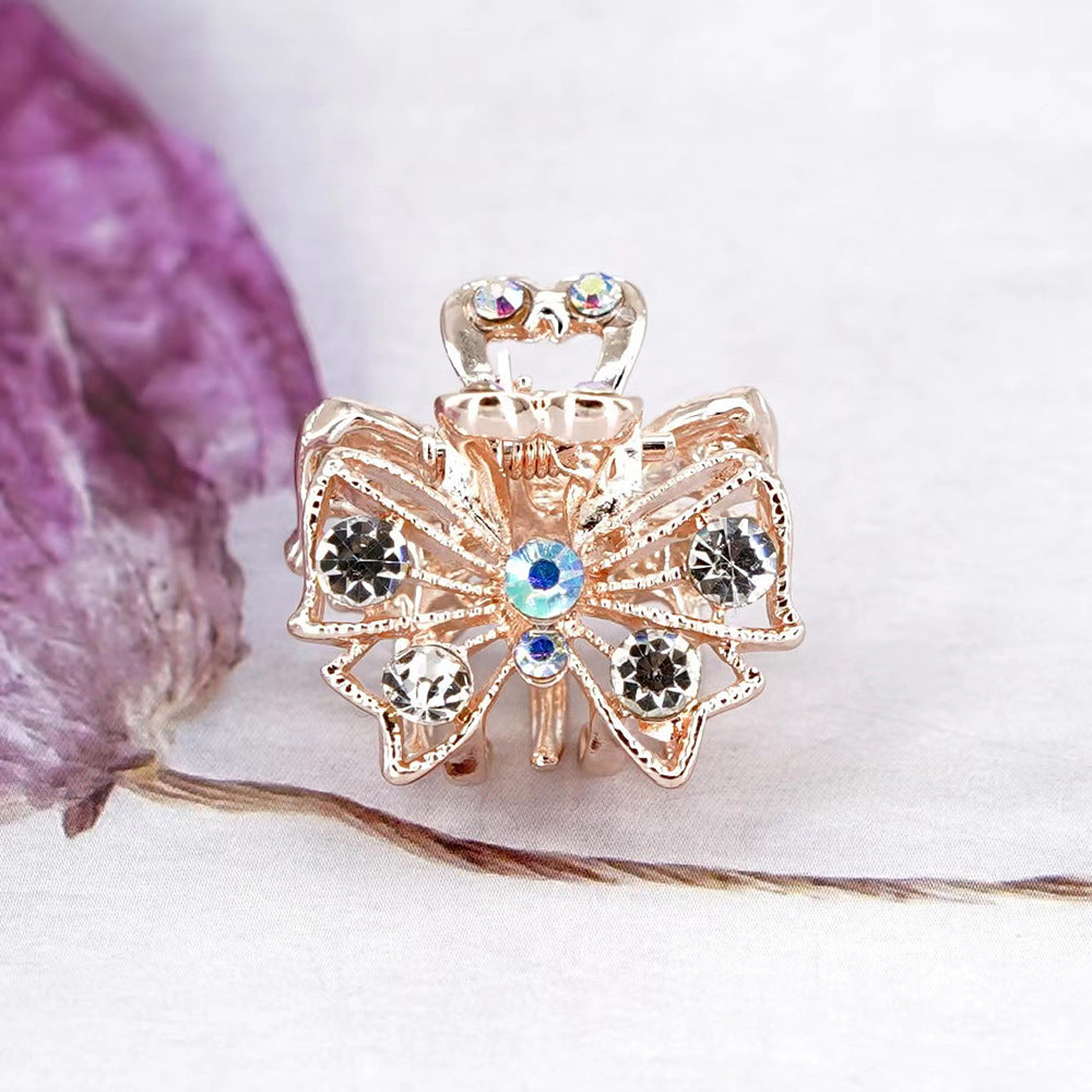 Venta al por mayor Pinza de pelo de aleación de nudo de lazo de diamante