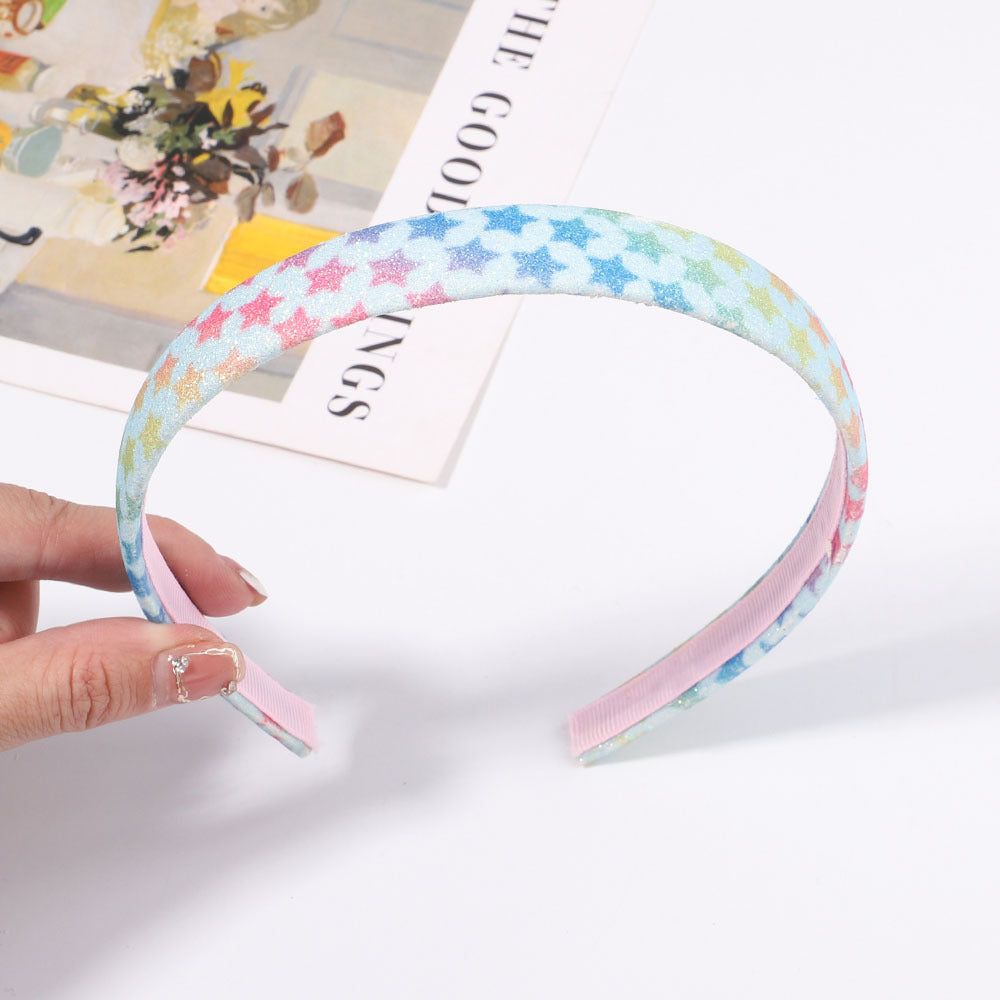 Wholesale Glitter Gradient Color Kids Cloth Headband