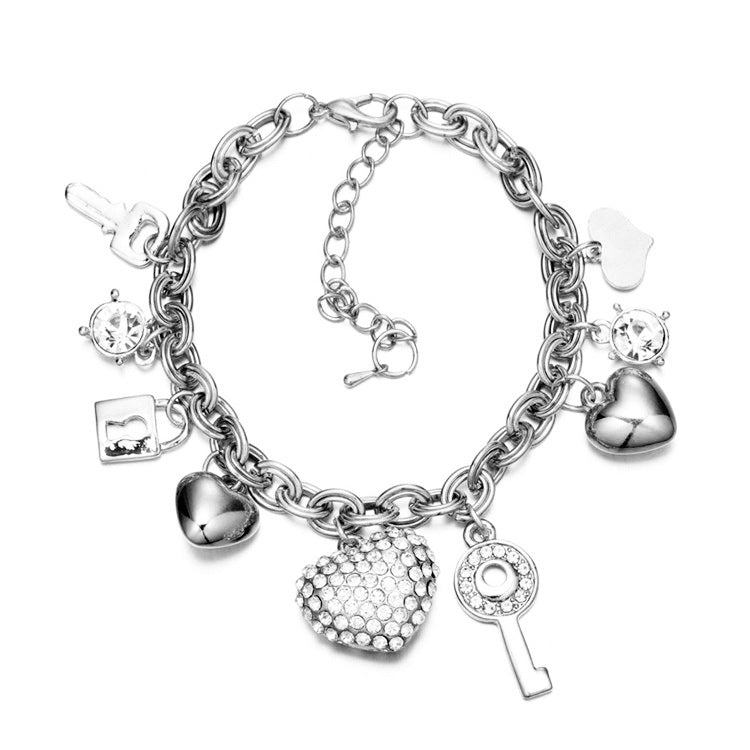 Wholesale Alloy Heart Crystal Bracelet