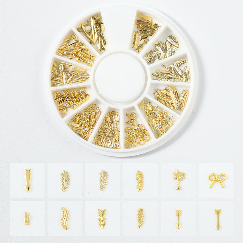 Decoración de mejora de uñas de aleación con remaches de estrella y luna al por mayor