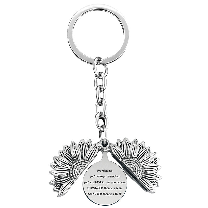 Wholesale Sunflower 2023 Graduation Season Gift Lettering Metal Keychain