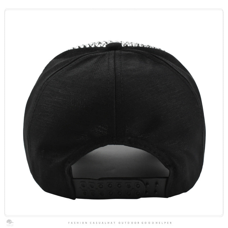 Venta al por mayor Gorra de béisbol de poliéster con diamantes