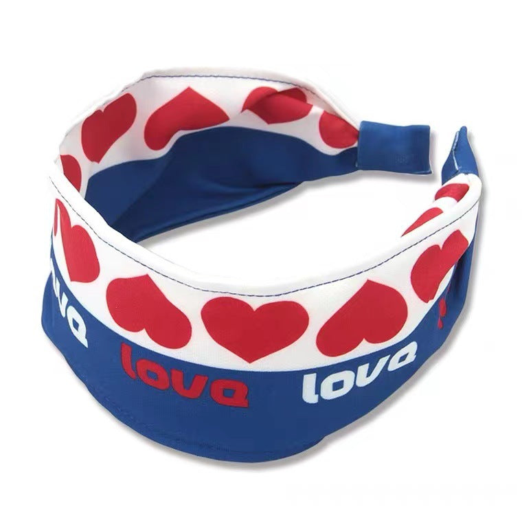 Diadema de ala ancha de tela de impresión étnica al por mayor