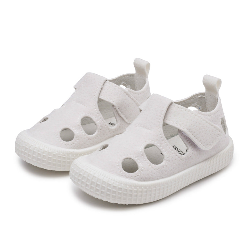 Wholesale Kids Synthetic Leather Velcro Sandals