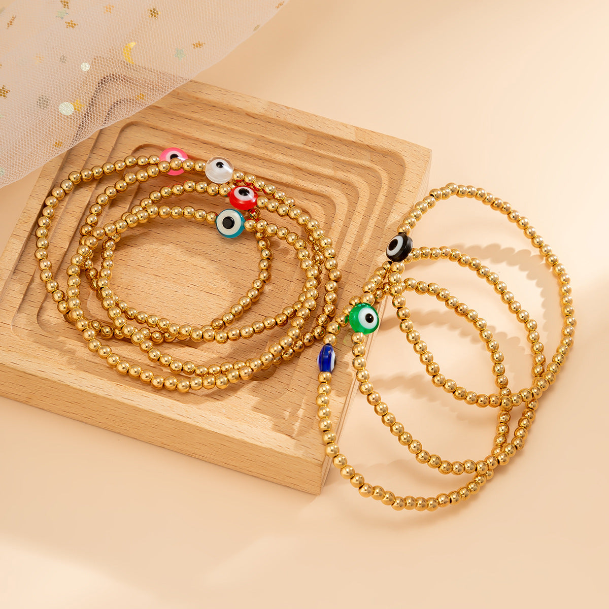 Wholesale Stretch Beaded Plastic Bracelet