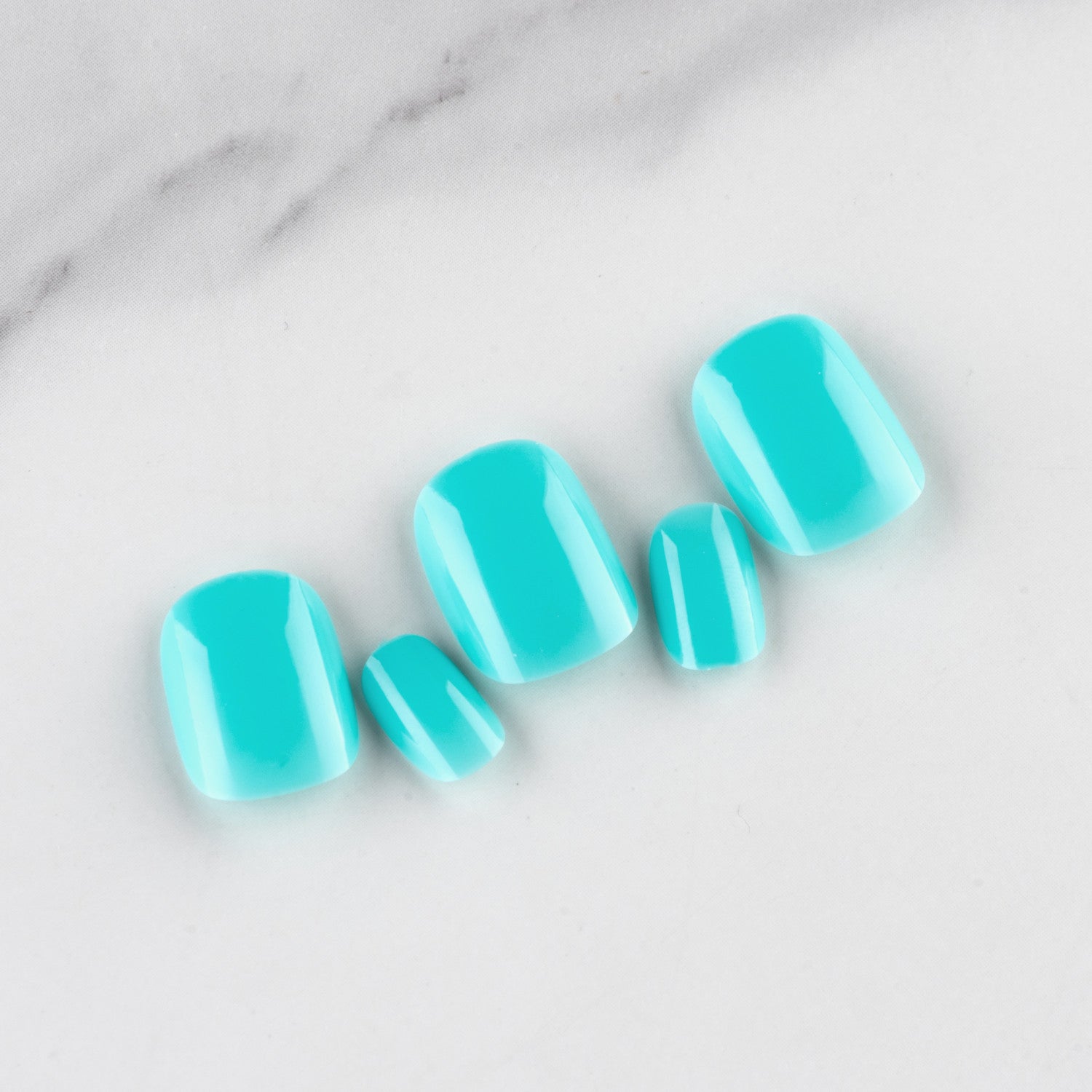 Wholesale Short Glossy Plastic Nail Stickers