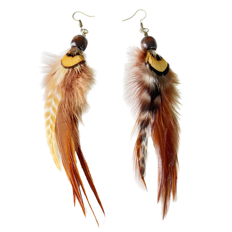 Wholesale Bohemian Feather Earrings
