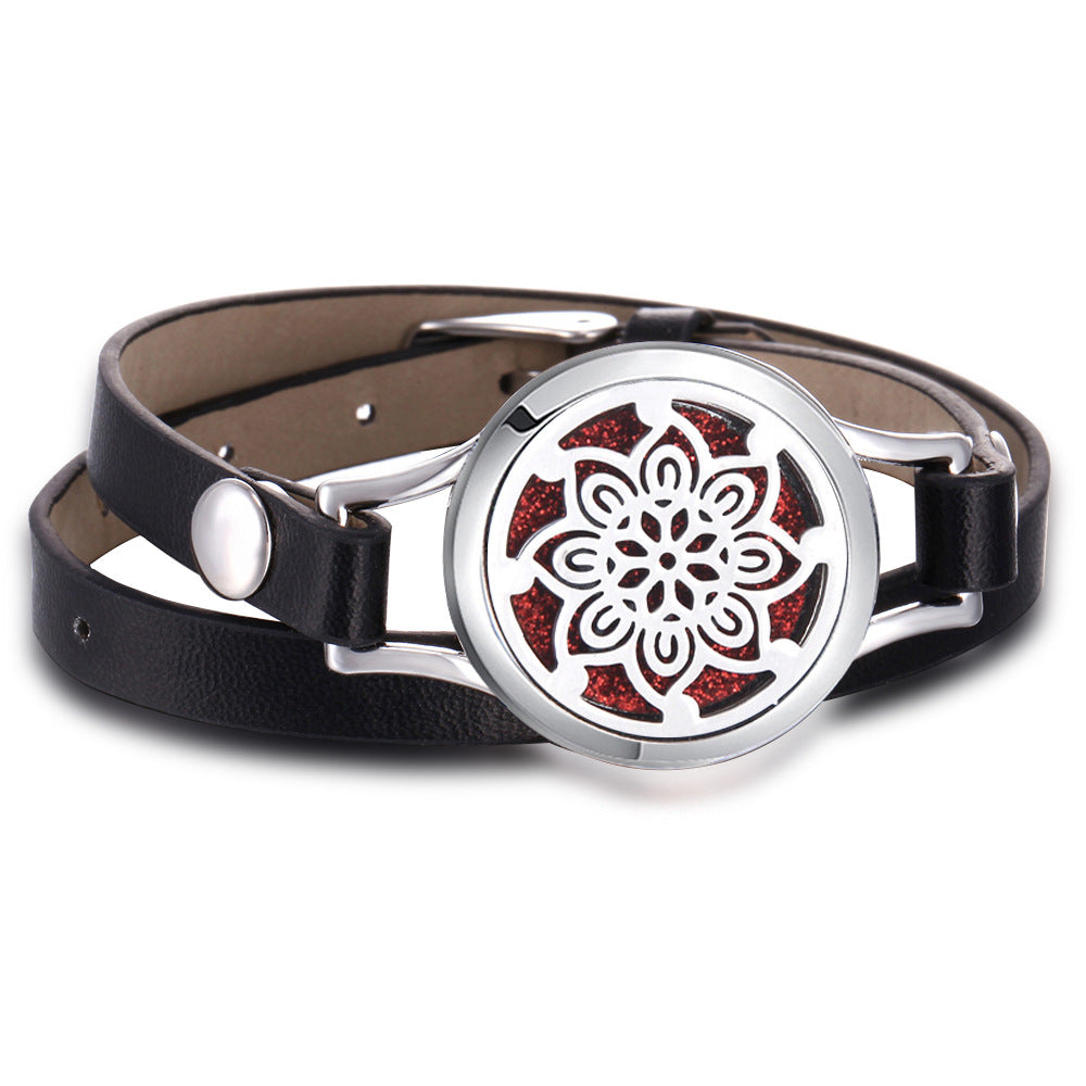 Venta al por mayor pulsera de aroma de acero inoxidable árbol de la vida