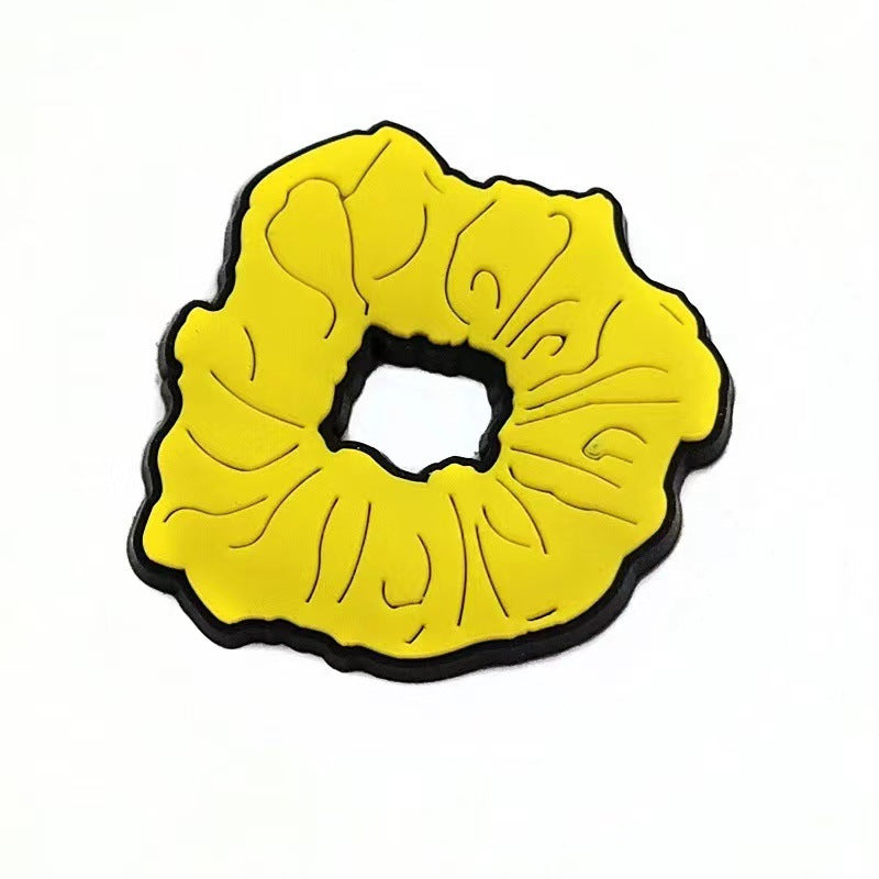 Wholesale 100PCS Cartoon Yellow DIY Silicone Shoe Buckle