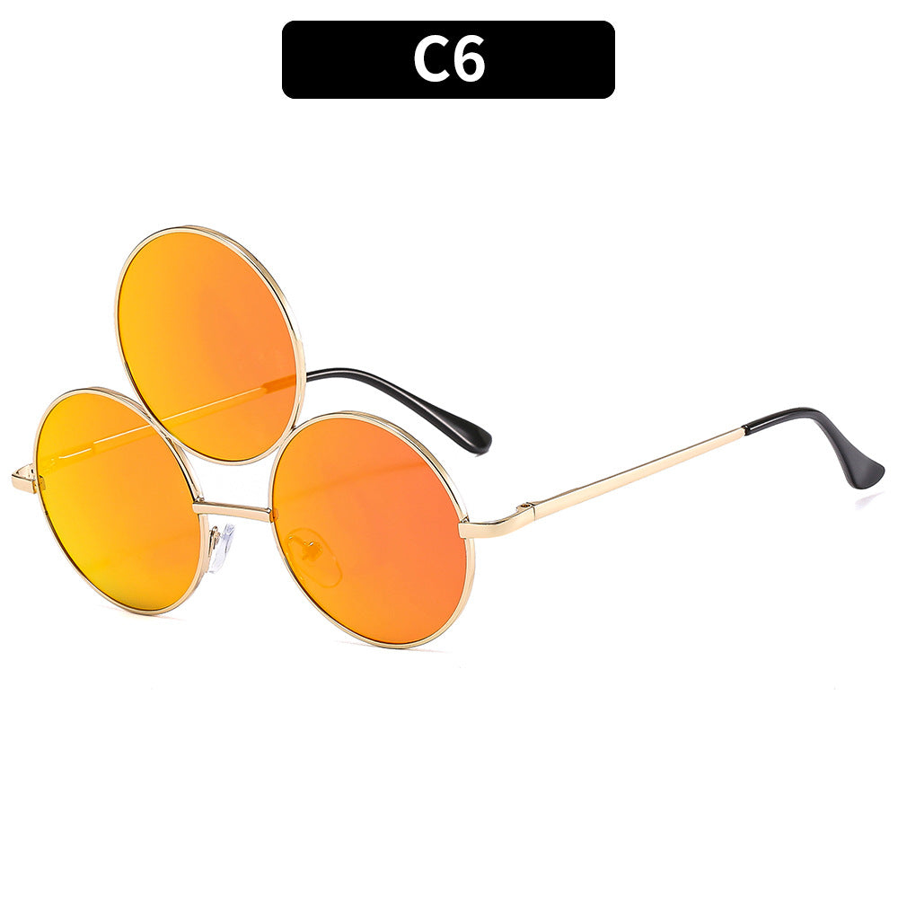 Wholesale Hip Hop Three Circles Sunglasses AC