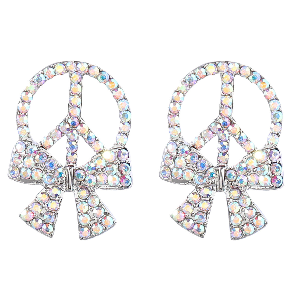 Wholesale Bowknot Vintage Diamond Alloy Earrings
