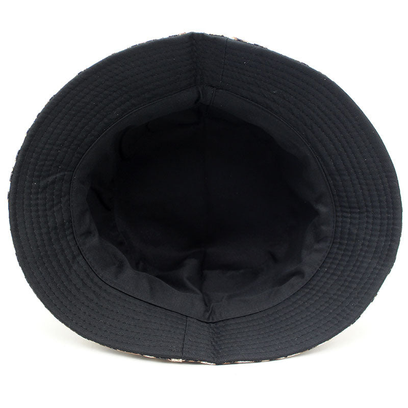 Wholesale Cotton Polyester Leopard Print Reversible Bucket Hat