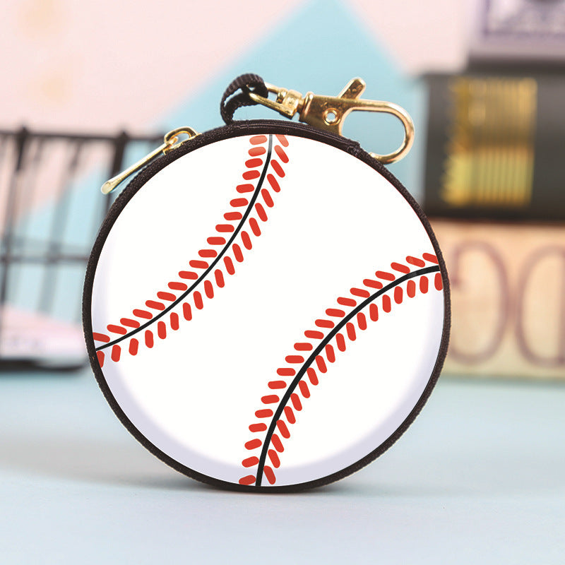 Monedero de monedas de monedero de voleibol de béisbol de baloncesto de algodón de algodón de algodón