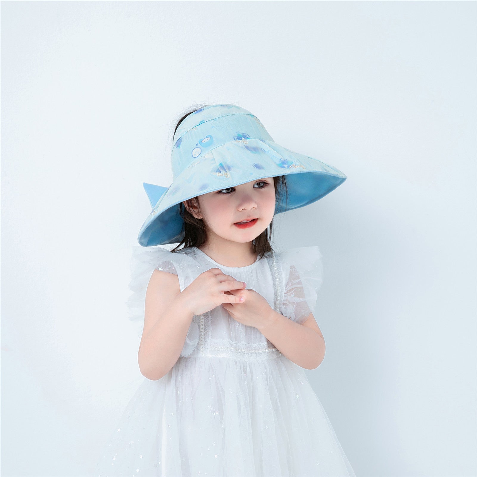 Wholesale Cotton Children's Bow Sunscreen Caps