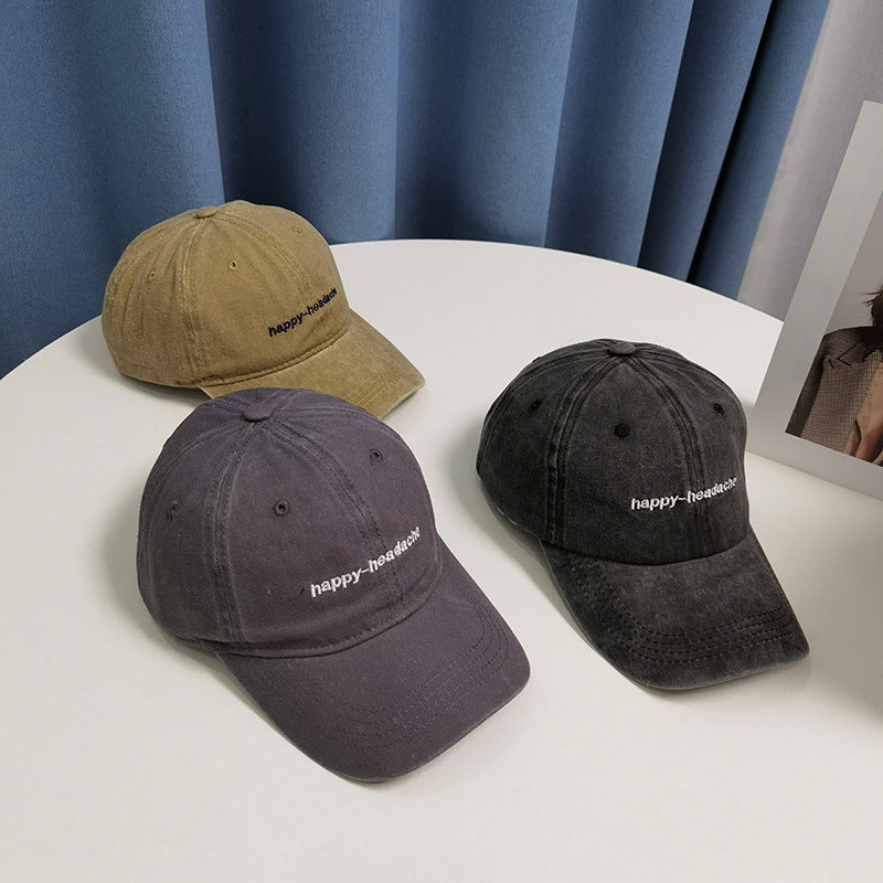 Wholesale Washed Cotton Letter Embroidery Caps