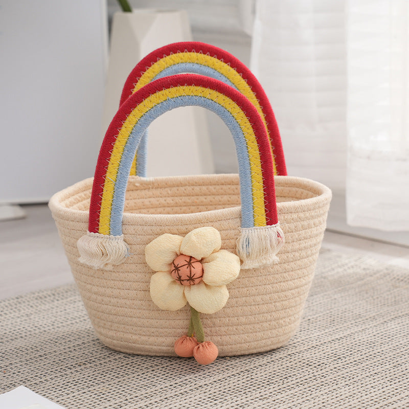 Wholesale Cotton Rope Woven Flower Bag