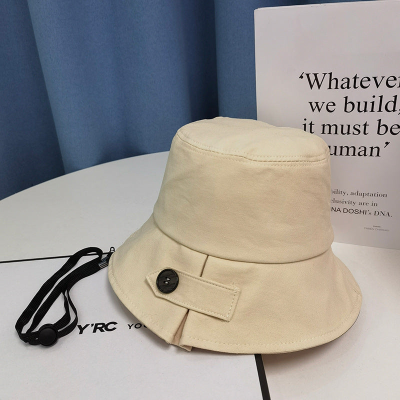 Wholesale Cotton Button Ruffle Bucket Hat
