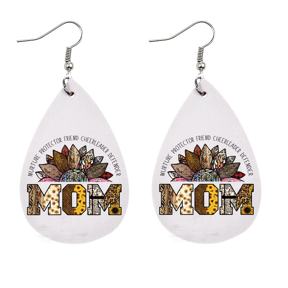 Pendientes De Cuero De Leopardo Para El Día De La Madre al por mayor