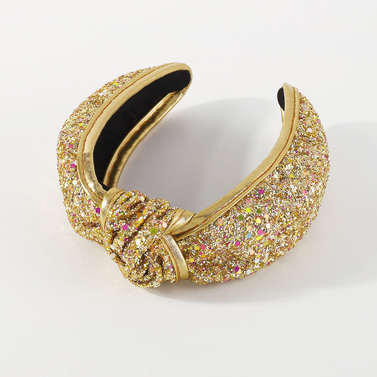 Diadema De Tela De Banda Ancha De Lentejuelas al por mayor