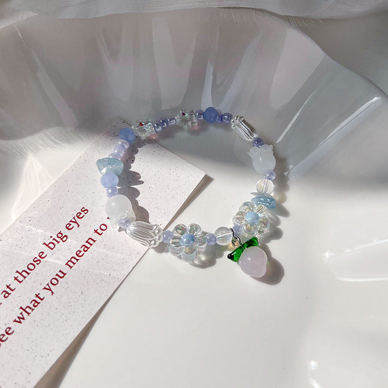 Wholesale Flower Vintage Glass Beaded Bracelet