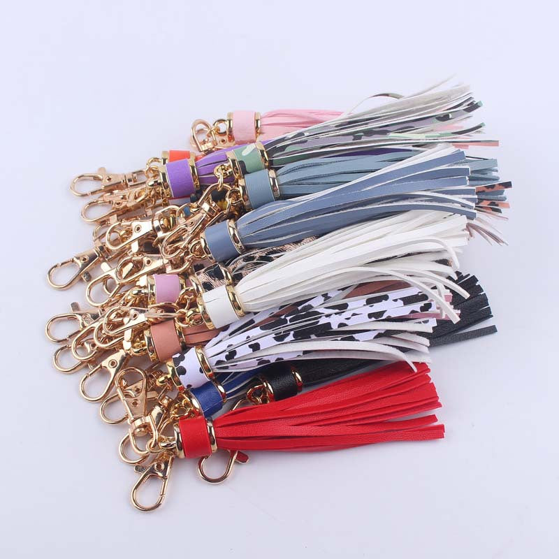 Wholesale Leather Tassel Accessory Keychain