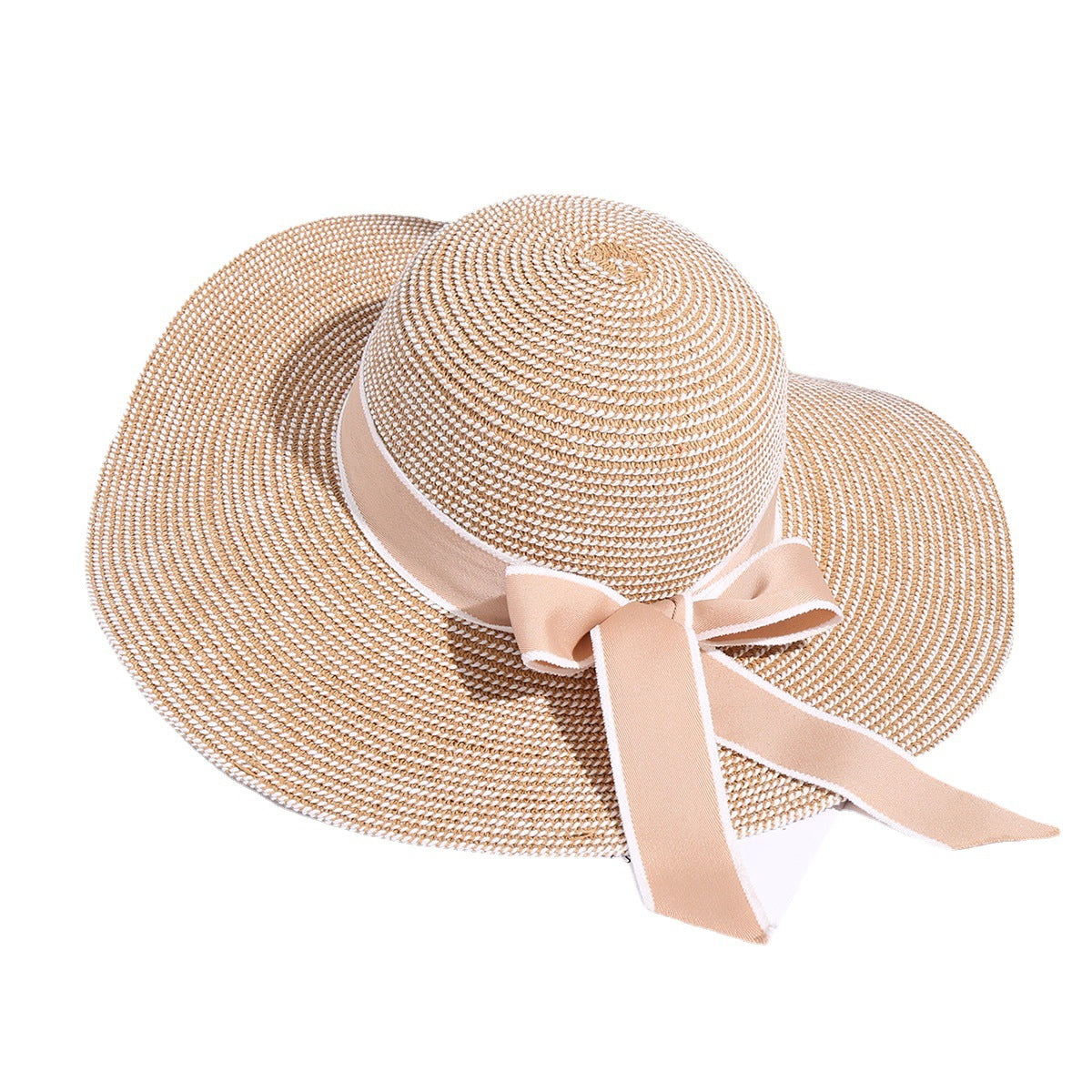 Wholesale Straw Woven Summer New Round Top Sunscreen Fisherman Hat 10pcs