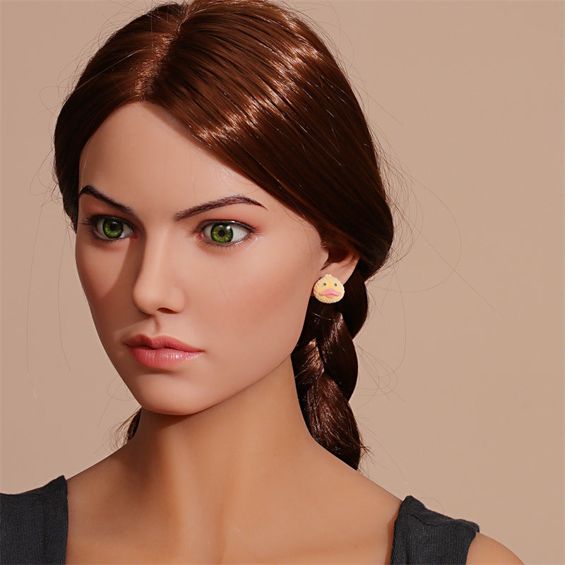 Wholesale Cute Animals Cartoon Flocking Earrings