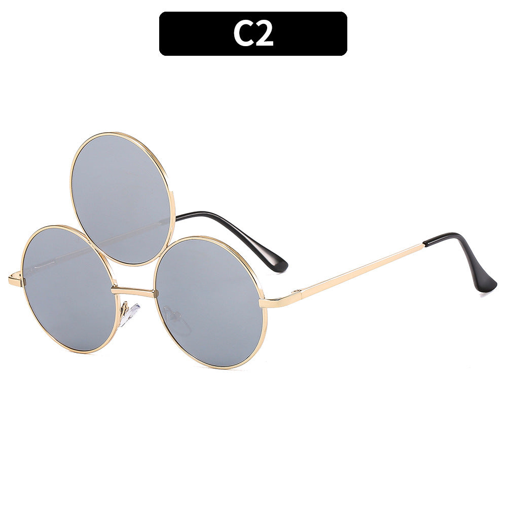 Wholesale Hip Hop Three Circles Sunglasses AC