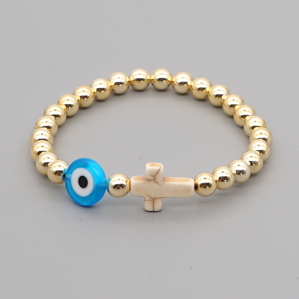 Wholesale Bohemian Ethnic Eyes Glass Bracelet