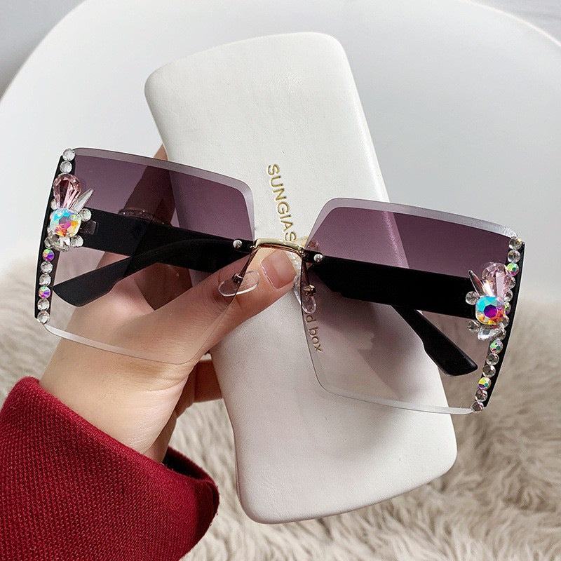 Protección UV al por mayor Gafas de sol de PC de marco grande