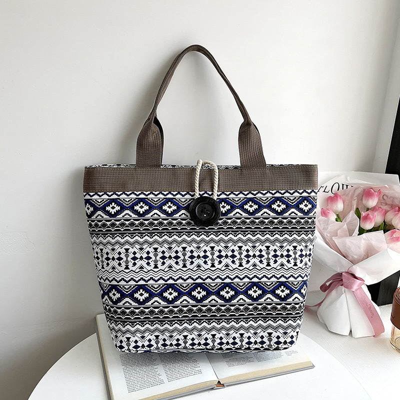 Wholesale Ethnic Style Large Capacity Canvas Bag
