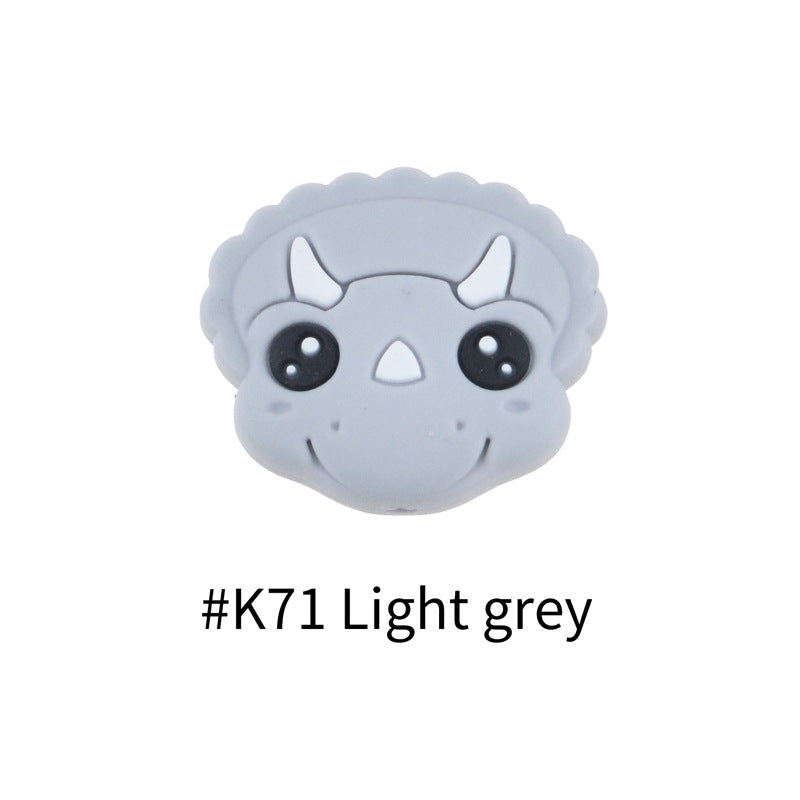 Wholesale 20PCS Dinosaur Silicone Beads 26X30mm