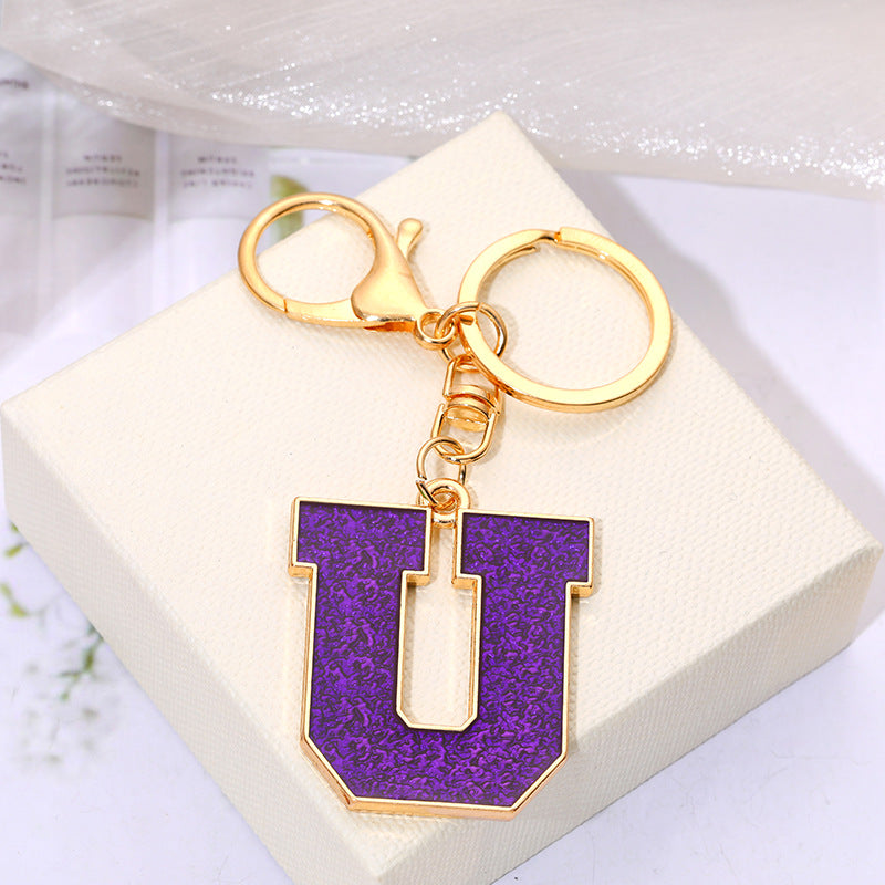Wholesale Creative Alloy Jewelry 26 English Alphabet Keychain