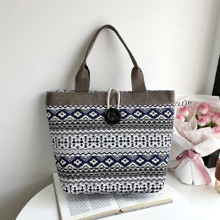 Wholesale Canvas Aztec Pattern Tote Bag