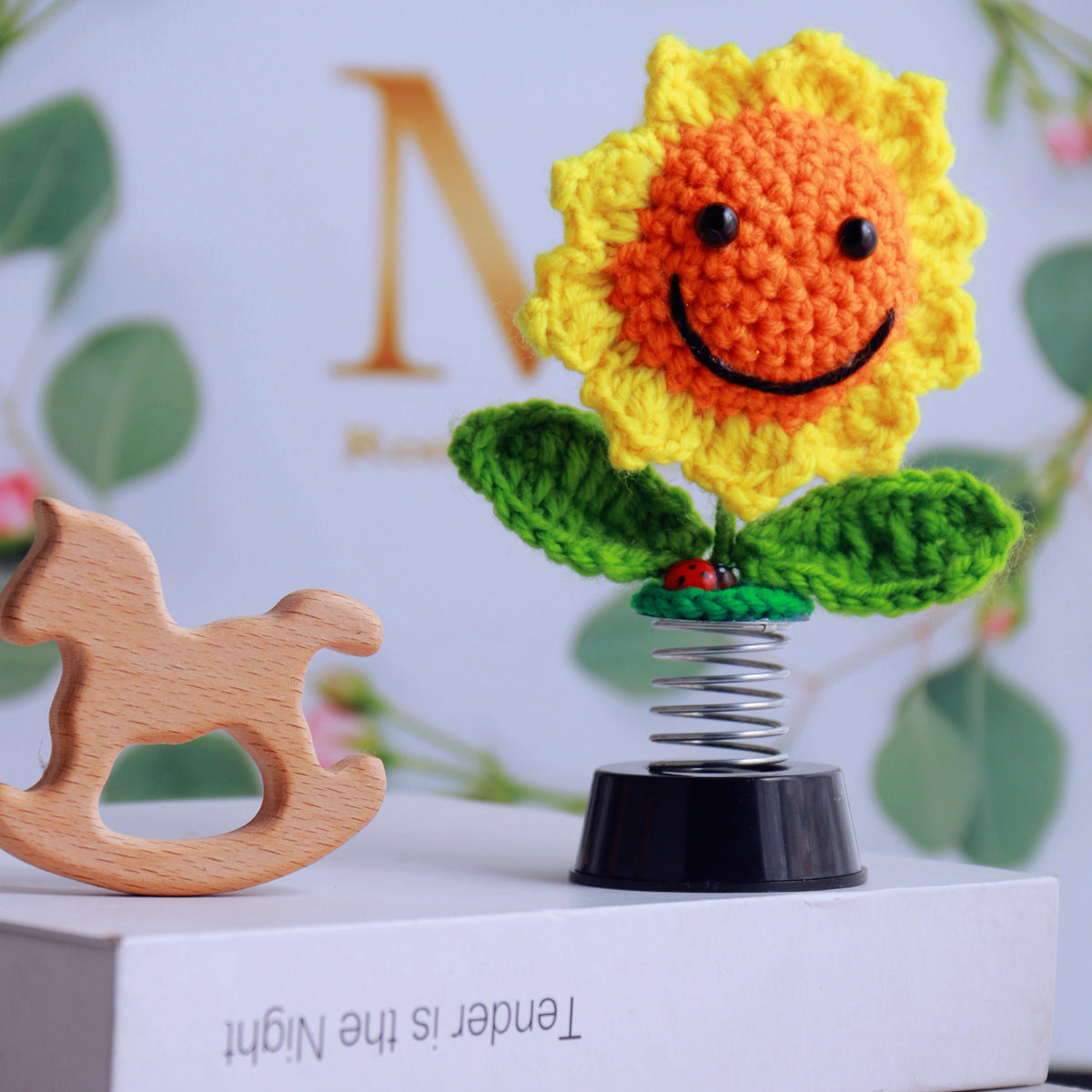 Wholesale Handmade Wool Sunflower Car Interior Accessories