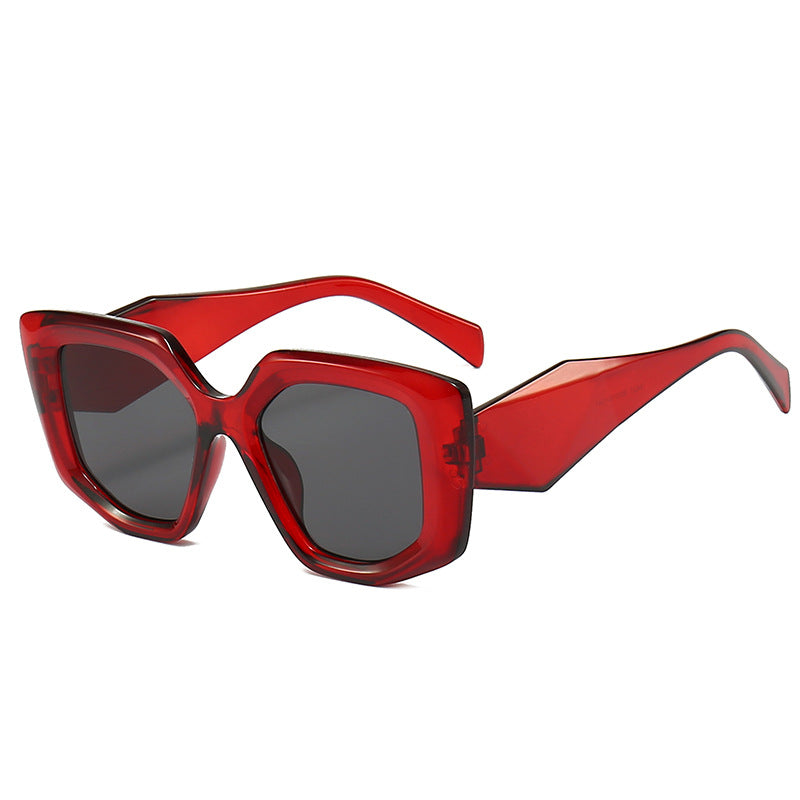 Wholesale Irregular Large Frame Rhombus Leg PC Sunglasses