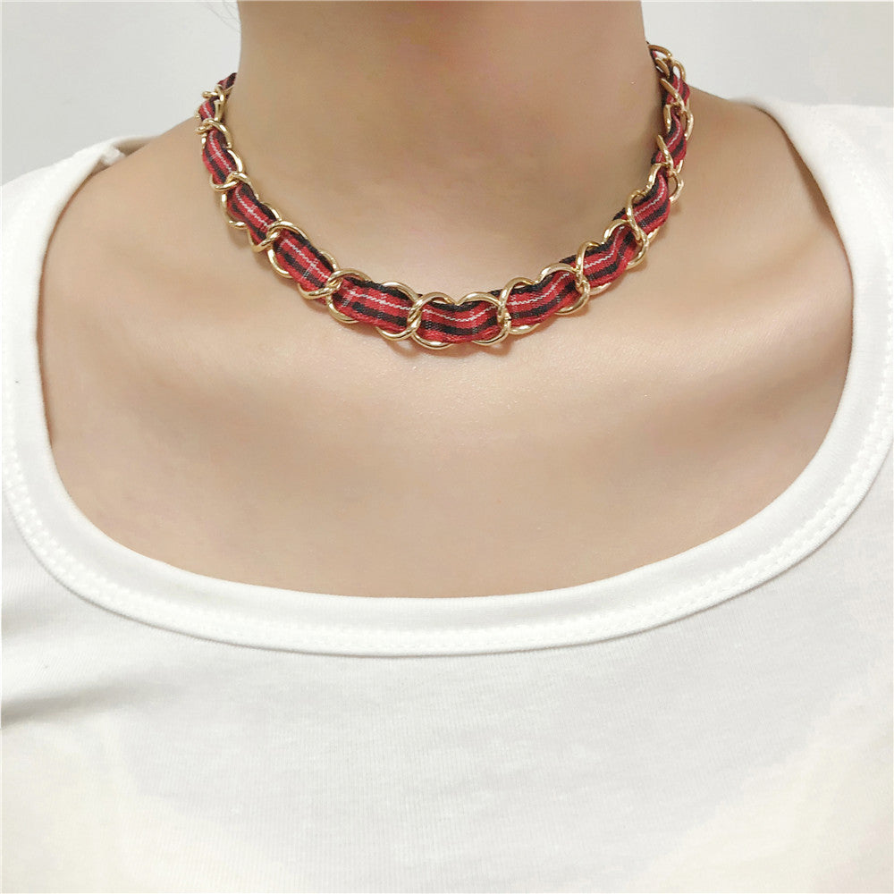 Collar De Cinta Roja De Aleación al por mayor