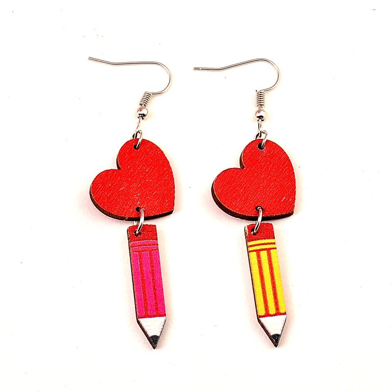 Temporada de graduación al por mayor Pendientes de suministros de escuelas de impresión de madera