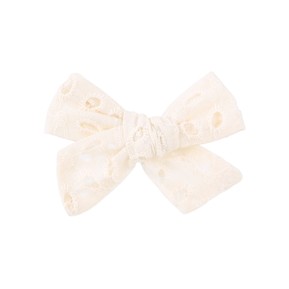 Clips de cabello de arco de tela al por mayor