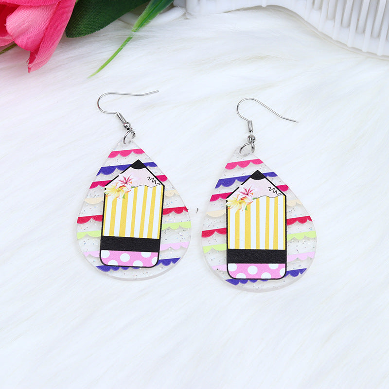 Pendientes Acrílicos Día Del Maestro al por mayor