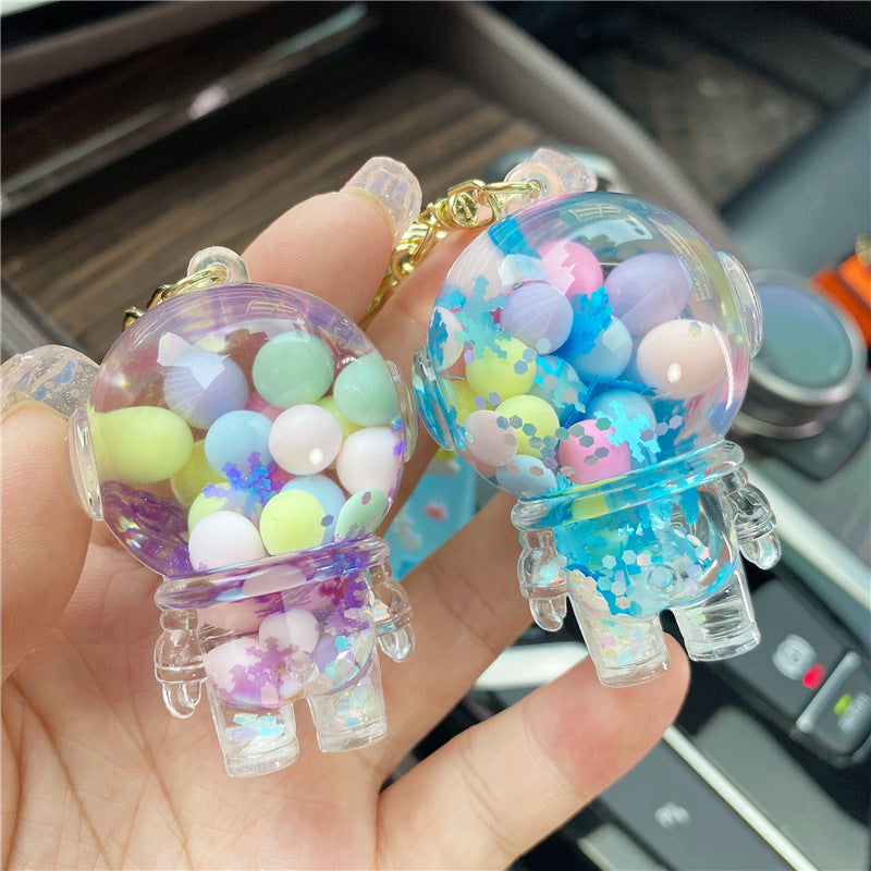 Wholesale Acrylic Liquid Astronaut Creative Keychain